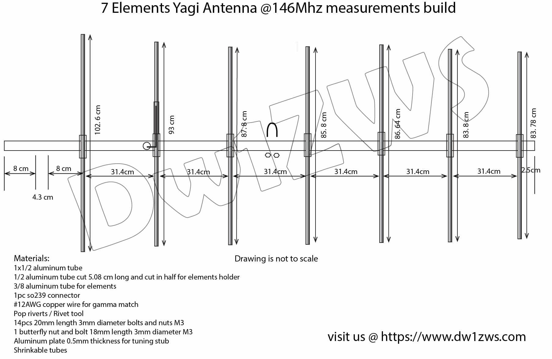 Yagi antenna 3 element Yagi antenna 102 